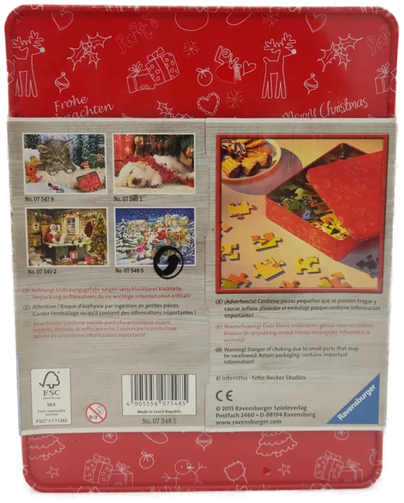 Ravensburger X-Mas Weihnachten Puzzle+ Metallbox 80 Teile ab 5 Jahre - Bild 2