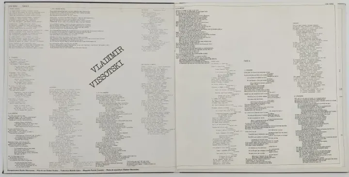 Vinyl LP - Vladimir Vissotski - Le Vol Arrêté, 2-LP's - Bild 3