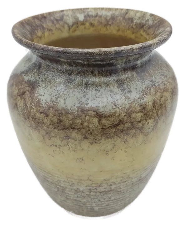 Keramik Vase beige/braun/mint meliert  - Bild 4