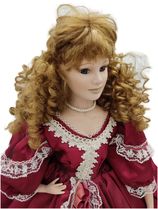 Victorian Doll - Handgearbeitete Porzellan- Sammlerpuppe - H/70 cm  - Bild 5
