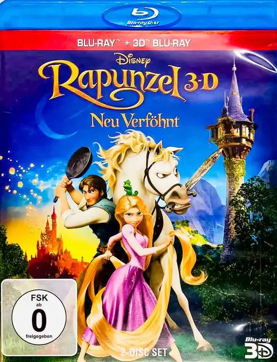 Blu-ray 3D 2 Disc Diesney Rapunzel 