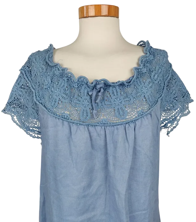 collette Damen Leinenkleid, blau - Gr. S  - Bild 4