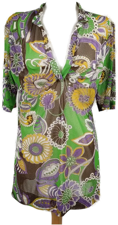 Damenbluse transparent mit Blumenmuster - XL/42 - Bild 1