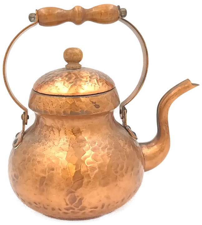 Kupfer Teekanne mit Teekannenwärmer - Bild 3