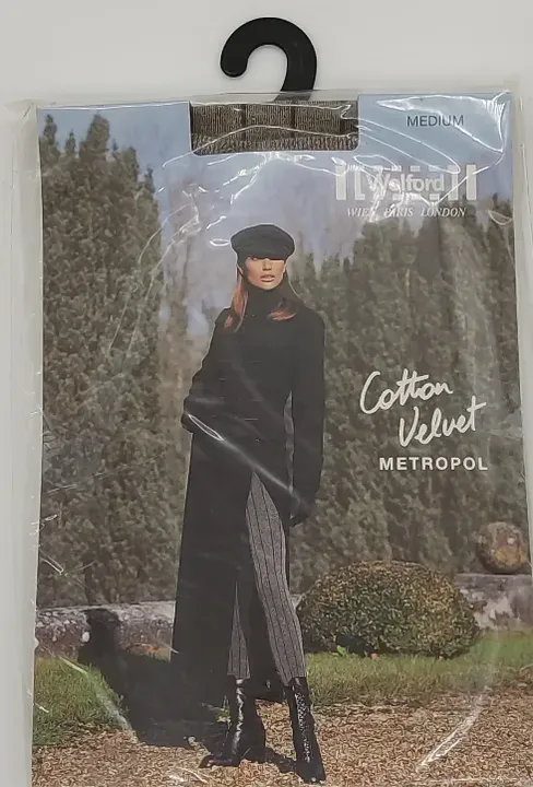 Wolford Cotton Velvet Metropol Strumpfhose Größe M gestreift originalverpackt - Bild 1