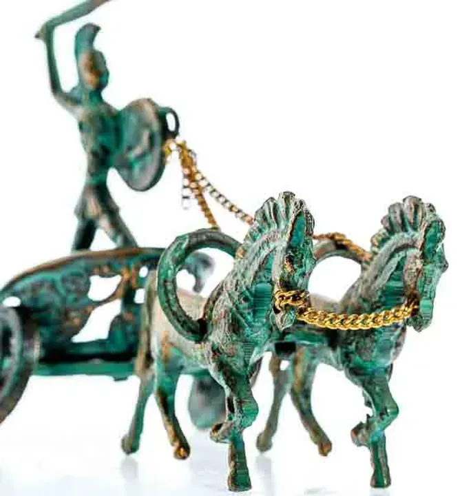 Skulptur Achilles Chariot Bronze  - Bild 2