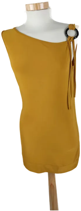 Damen Top, ärmellos, asymmetrischer Ausschnitt, senfgelb, Gr. 38 - Bild 1