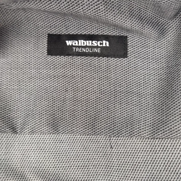 Walbusch Trendline Herrenhemd grau, weiß - 47/48 Kragenweite, 69 cm Ärmellänge Langärmelig - Bild 4