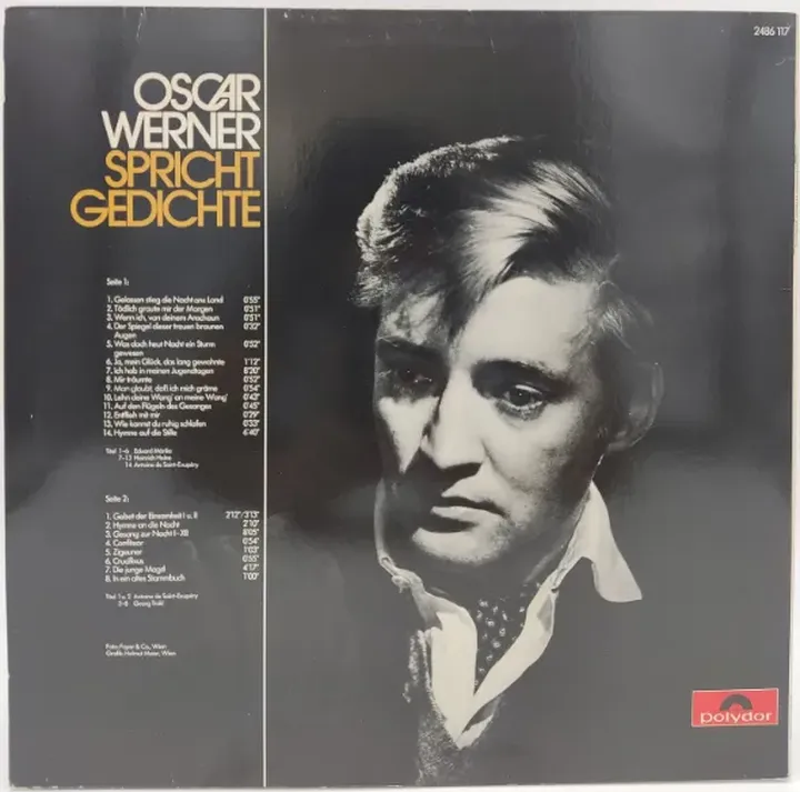 Vinyl LP - Oscar Werner - Spricht Gedichte - Bild 2