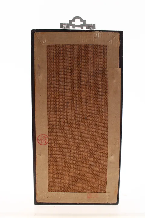 Chinesisches 3D-Reliefbild im Holzrahmen – Perlmutt Intarsien – Tempelmotiv – mit Originalverpackung - Bild 2