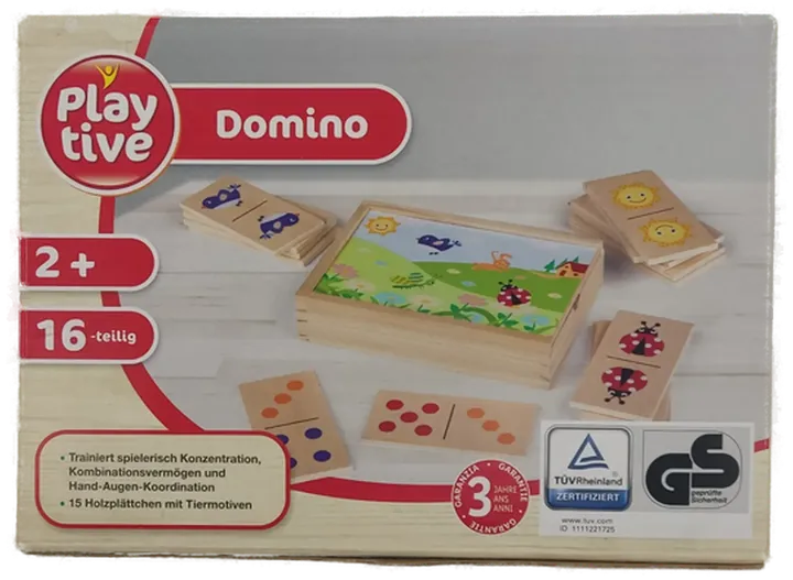 Playtive Domino Holzspielzeug/Babyspielzeug 16-teilig - Bild 1