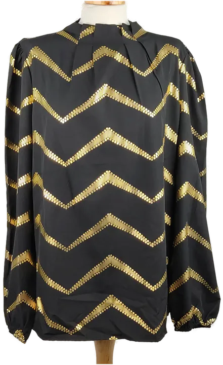 Damenbluse schwarz-gold - XL/42 - Bild 1