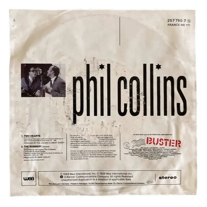 Singles Schallplatte - Phil Collins - Two Hearts; The Robbery - Bild 2