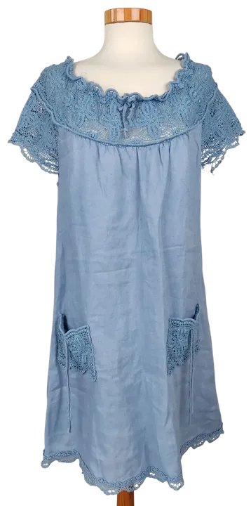 collette Damen Leinenkleid, blau - Gr. S  - Bild 1