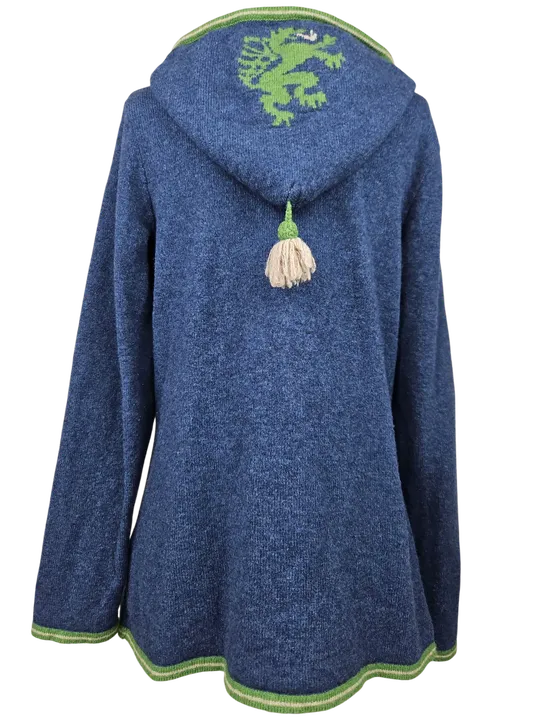 Astrifa Damen Trachtenstrickjacke (Merinowolle), blau - Gr. 42/XL - Bild 3
