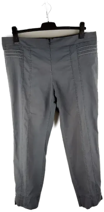 Stretchhose 'C&A', mit Gummizugbund und Zipp, grau mit Ziernähten, Größe 52 - Bild 1