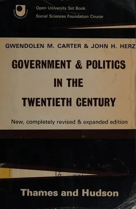 Government and Politics in the Twentieth Century - Gwendolen Margaret Carter,John H. Herz - Bild 1