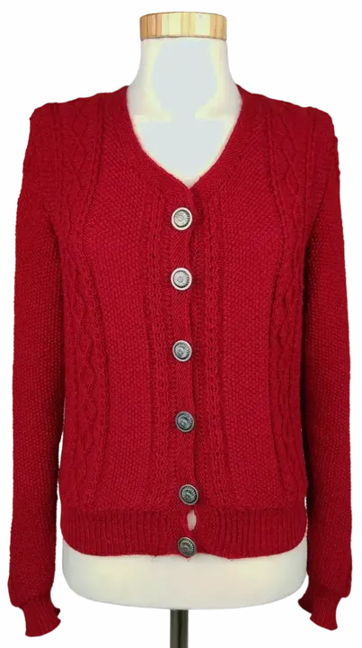 Vintage Damen Strickjacke, rot  - Bild 1