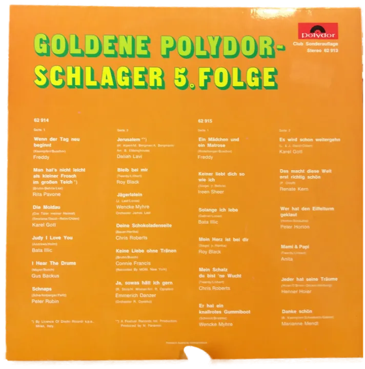 LP Schallplatte - Goldene Polydor Schlager 5. Folge - Bild 2