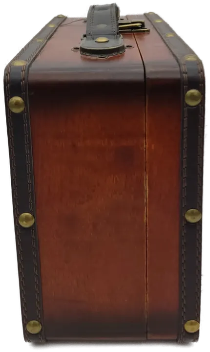 Kleiner Holzkoffer braun mit Motiv Vintage - Bild 2