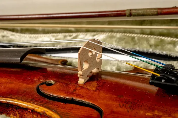 Musikinstrument Antike Vogtländische Manufakturgeige mit Modellbezeichnung ca. 1900 - Geige - Violine - Bild 12