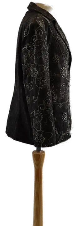 Neuwertige bestickte Baumwoll-Damenjacke, Größe EUR 42, Herbstmode - Bild 3