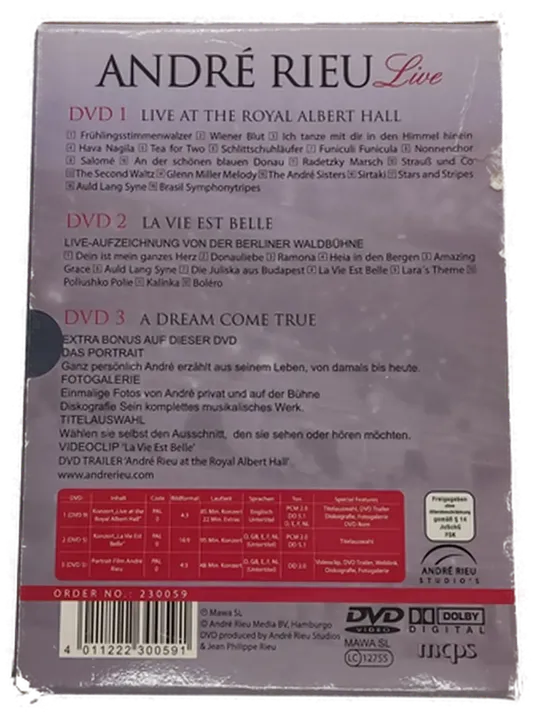 DVD 3 Disc's André Rieu Live  - Bild 2