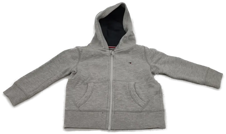 Tommy Hilfiger Kinderhoodie/Kindersweatjacke mit ZIP in grau, Größe 86 - Bild 1