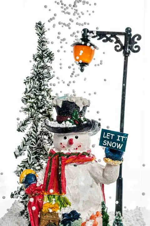 Weihnachten Schneemann mit Schneefall und Weihnachtsmelodien - Bild 3