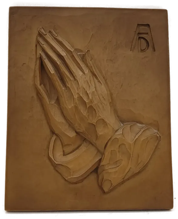  Relief „Betende Hände“ aus Ton - Bild 1