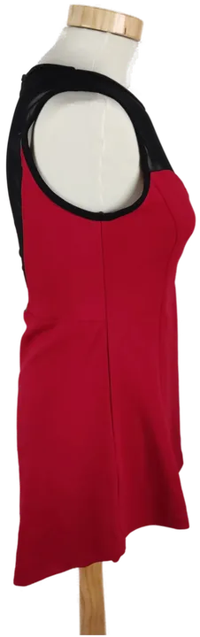 Damen Longshirt, Rot mit schwarzem Tüll-Einsatz, Gr. S - Bild 3