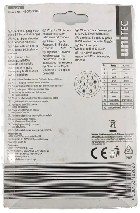 UniTEC Änhangerstecker 13-polig - Bild 2