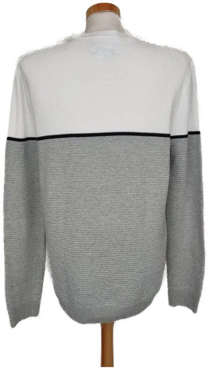 Jack & Jones Herren Pullover grau/weiß - M/48 - Bild 2