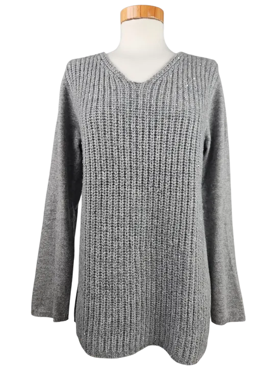 Simply Cashmere Damen Pullover (Kaschmir). grau - Gr. M/38 - Bild 1