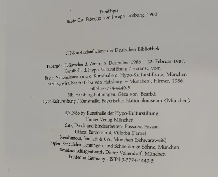 Buch Farbergé von Géza von Habsburg 1986 - Bild 7