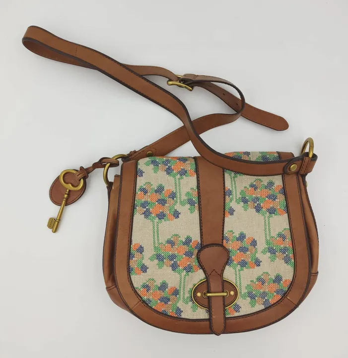 Fossil Damen Handtasche braun mit buntem Muster  - Bild 4