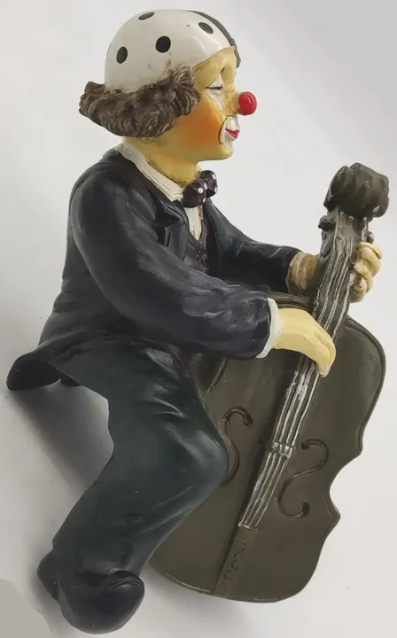 Vintage Holzfigur Clown mit Kontrabass - Bild 3