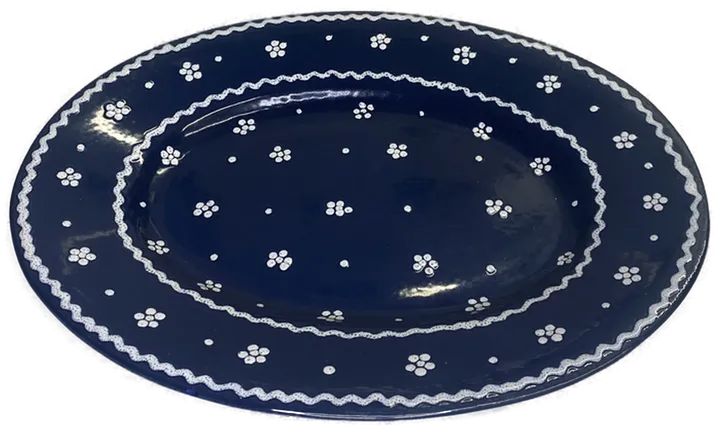 Gmundner Keramik - Servierteller - Dirndl Blau - Bild 1