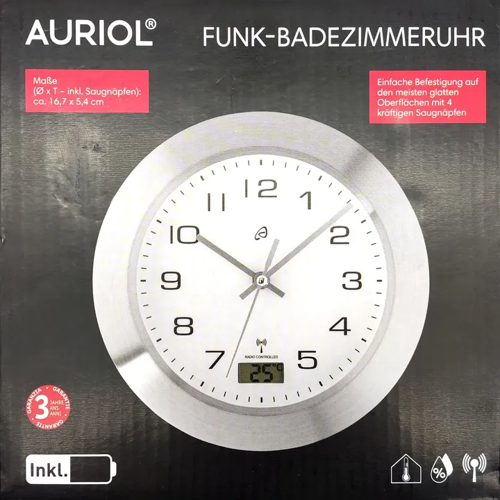 Auriol Funk-Badezimmeruhr  - Bild 1