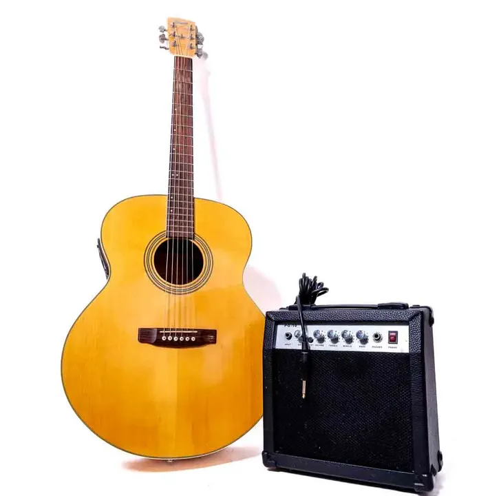 Cort Acoustic Gitarre SJ-3F mit Verstärker PG-10 und Kabel - Bild 1