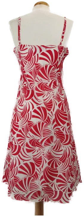 Yokoo Damen Sommerkleid midi  rot-weiß gemustert - M / 38 - Bild 2