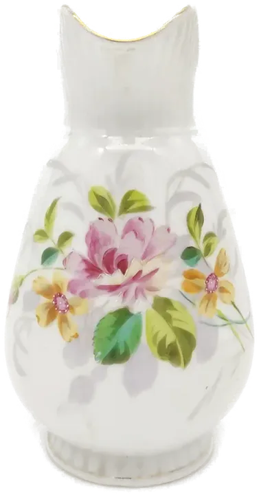 Vintage Kanne/ Vase aus Porzelan mit Blumenmuster  - Bild 2