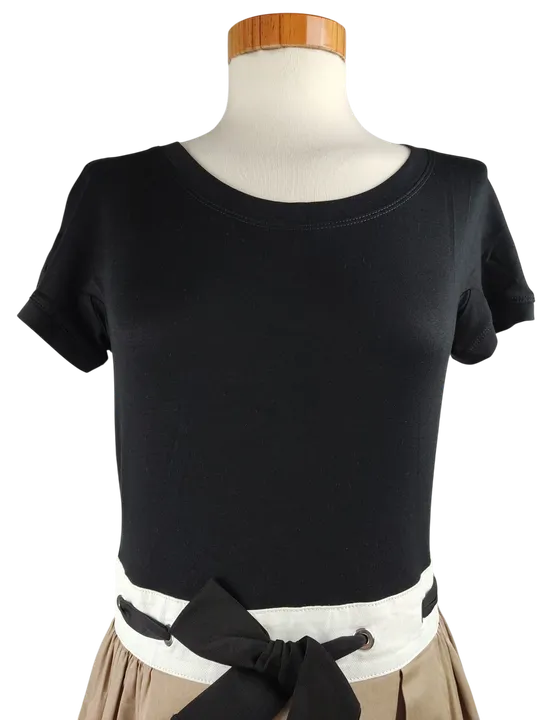 PAULE KA Damen Midikleid, schwarz/beige - Gr. 40/L - Bild 4