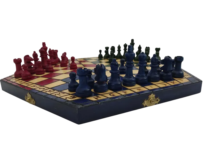 Schach aus Holz für 3 Personen - Bild 1