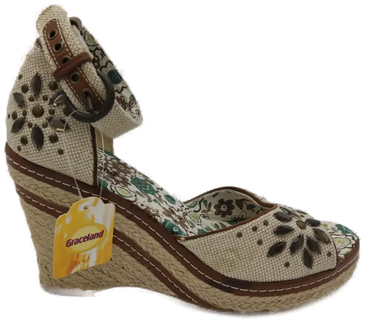 Graceland Damen Sandale beige gemustert - 38 - Bild 2