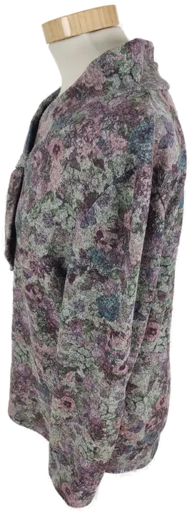 Pullover langarm mit Kragen, lila/violett/grau gemustert, Größe 40 - Bild 3
