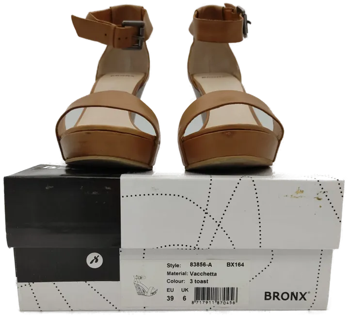 Bronx Schuhe mit Keilabsatz Damen braun Gr 39  - Bild 3