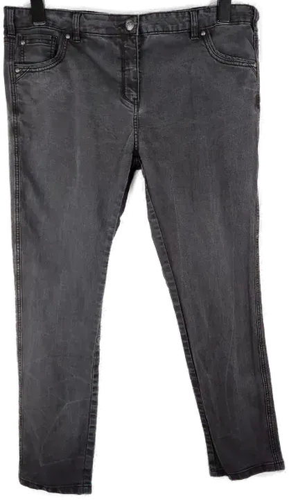 Jeans 'Bexleys Edition' lang mit Stretch, dunkelgrau mit Taschen, Größe 46 - Bild 1
