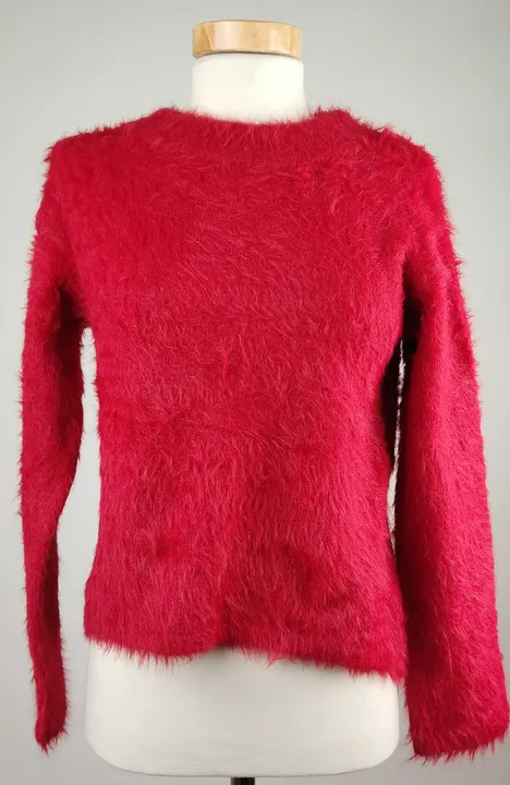 H&M Mädchen Pullover rot und flauschig - 158/164  - Bild 4