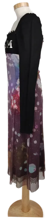 Damen Kleid schwarz/lila gemustert - M/40 - Bild 3